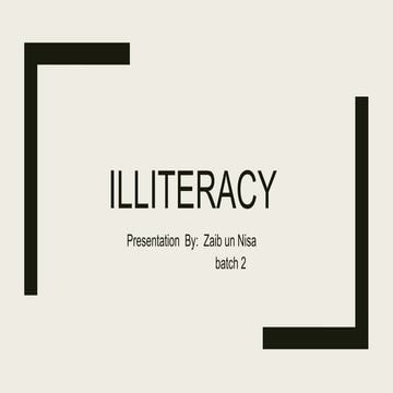 Illiteracy