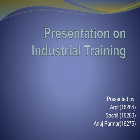 Presentation on industrial training ( BATTERIES MANUACTURING))