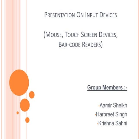 Presentation on input devices | PPT