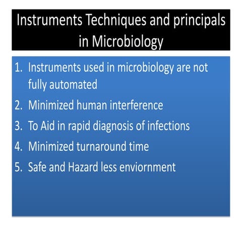  Instruments used in microbiology