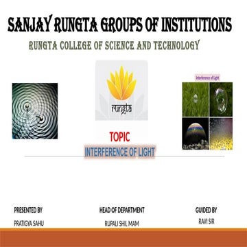 PRESENTATION ON INTERFERENCE OF LIGHT.pptx