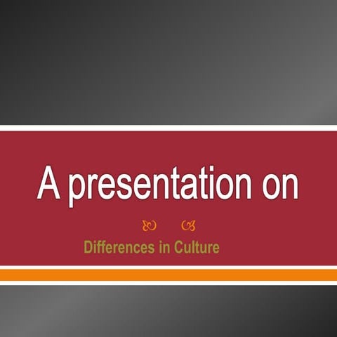 Presentation on international business( differences in culture)