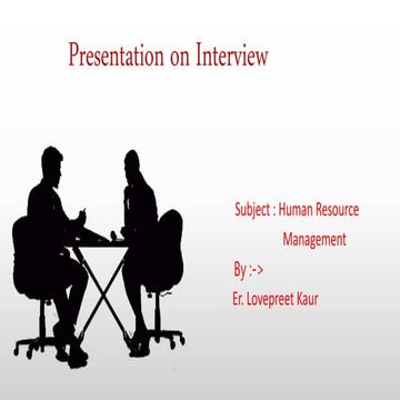 Presentation on interview  