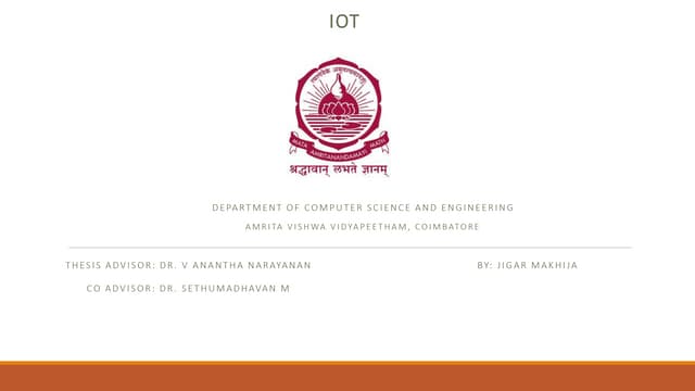 Presentation on iot- Internet of Things