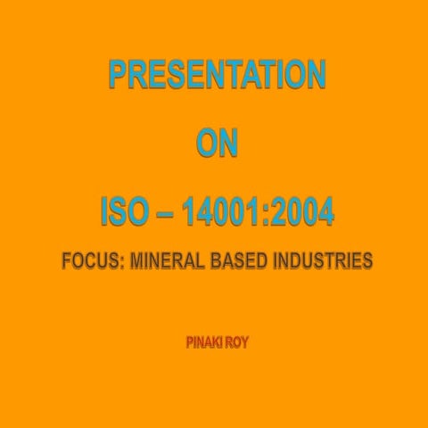 Presentation on ISO 14001