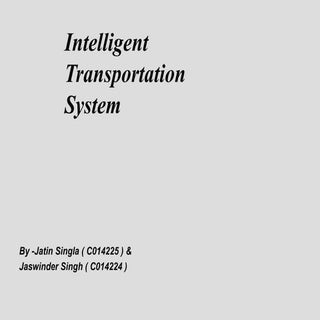 Presentation on INTELLIGENT TRANSPO...