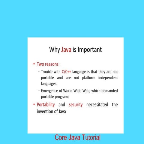 Presentation on java | PPT