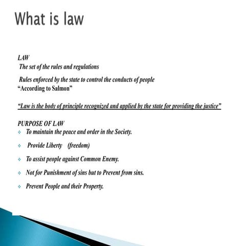 Presentation on law and misperception