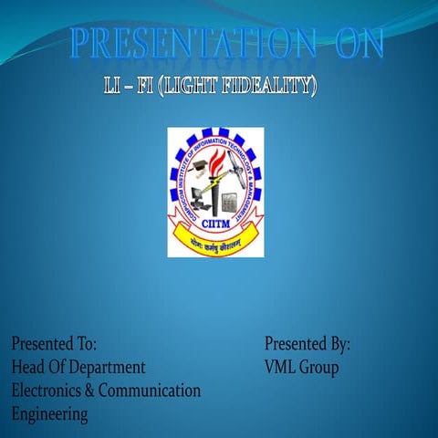 Presentation on li fi