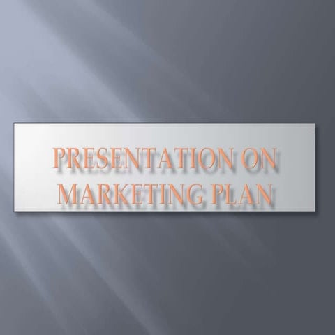 Presentation on marketing plan show