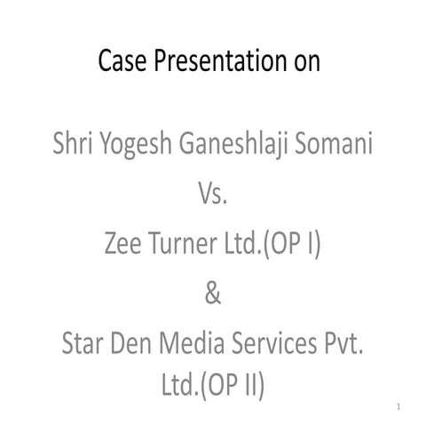Presentation on mediapro competition law case
