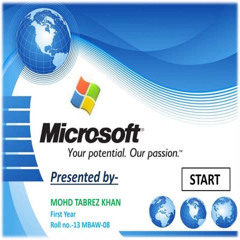 Presentationonmicrosoft 110408114339-phpapp01