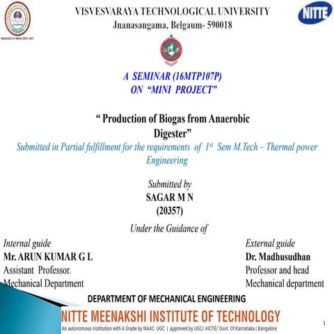 Presentation on mini project