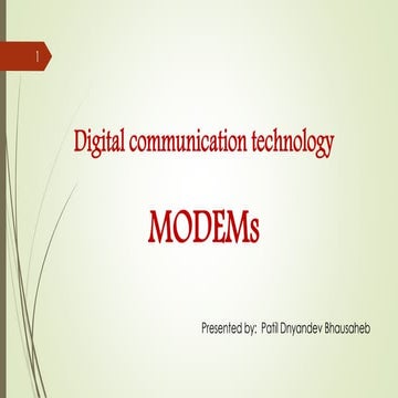 Presentation on modem