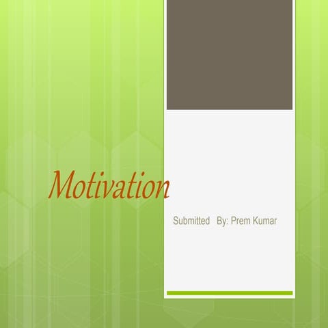 Presentation on motivation