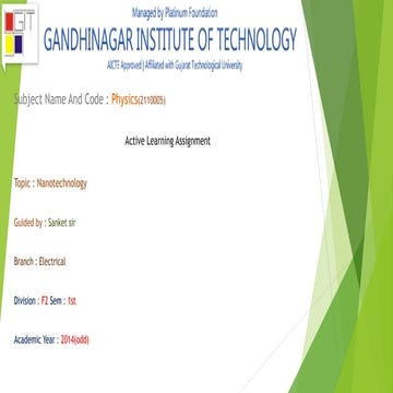 Presentation on nano technology