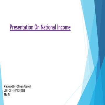 Presentation on national income | PPTX