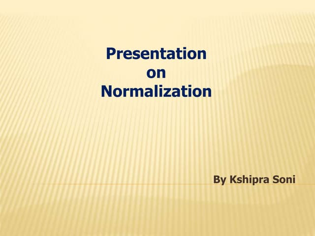 Presentation on Normalization.pptx