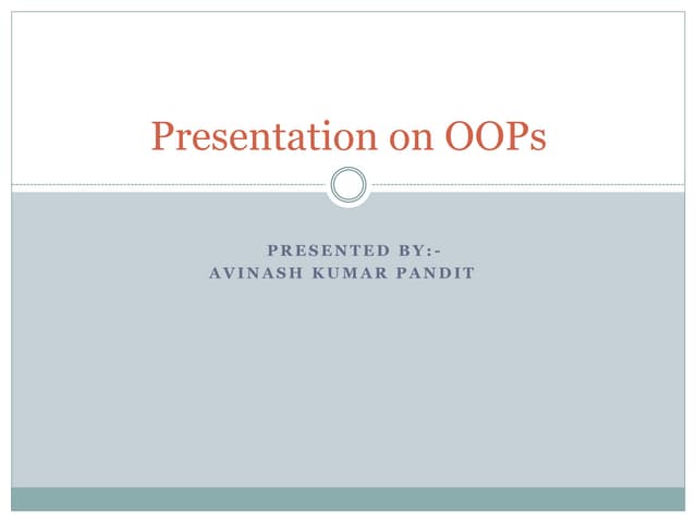 Presentation on oo ps 2