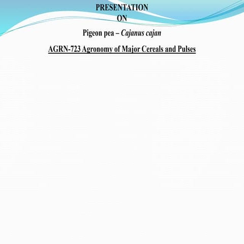 Presentation on pigeon pea