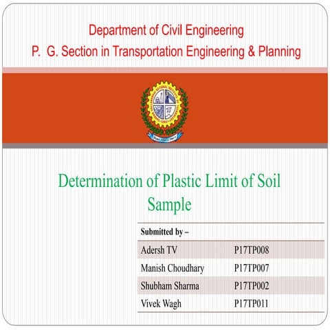 Presentation on plastic limit