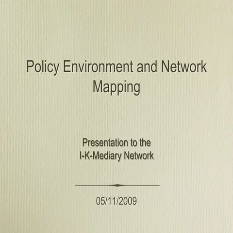 Presentation On Policy Mapping