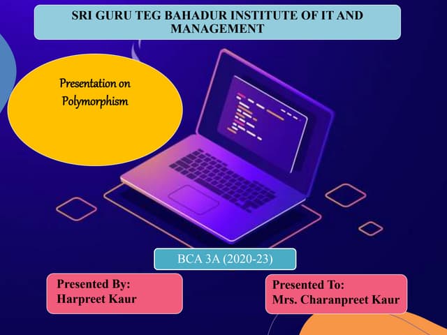 Presentation on Polymorphism (SDS).ppt