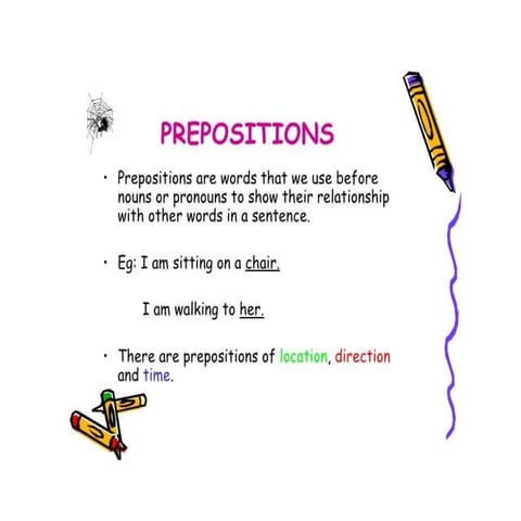 Presentation on prepositions | PPTX