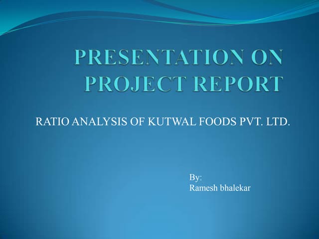 Presentation on project report