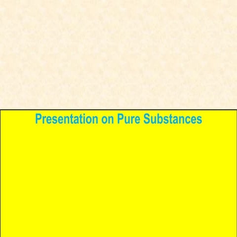 Presentation on Pure Substances Thermodynamics