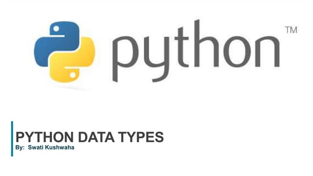 Presentation on python data type | PPT