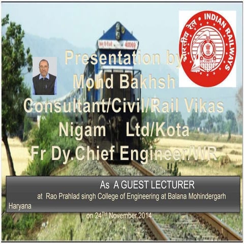 Presentation on railway construction and maintenance