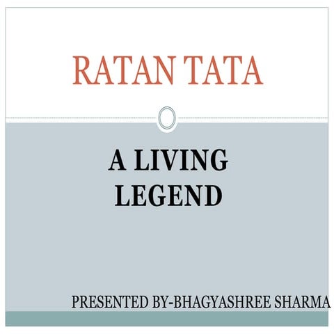 Presentation on ratan tata
