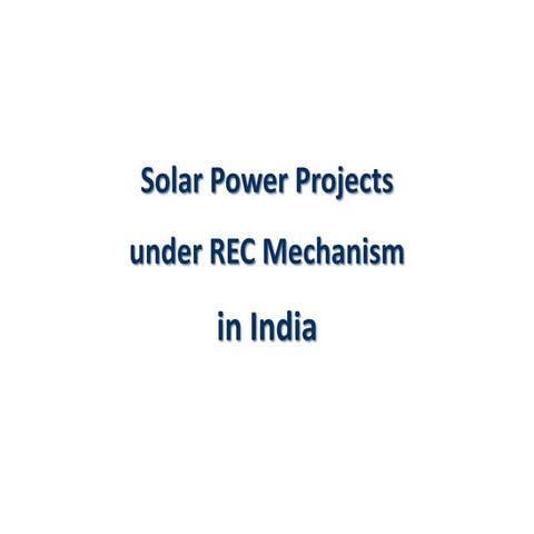 Renewable Energy Certificate (REC) Mechanism | PPTX