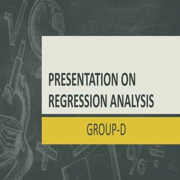 Presentation on regression analysis