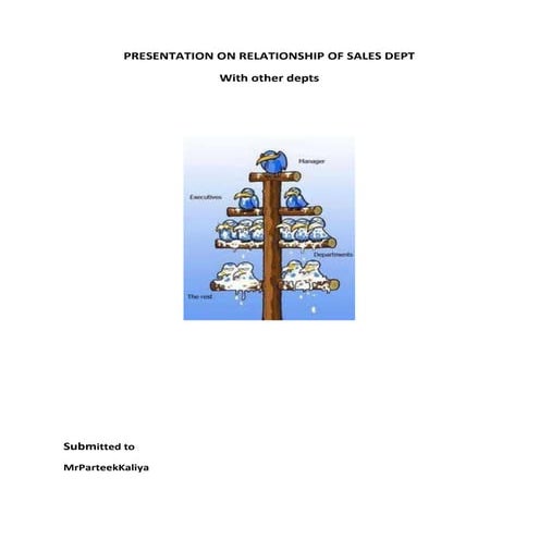 Presentation on relationship of sales dept