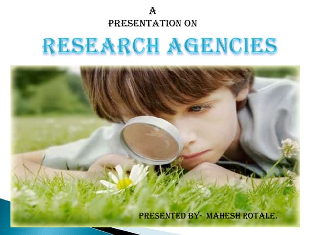 Presentation on indian  research agencies