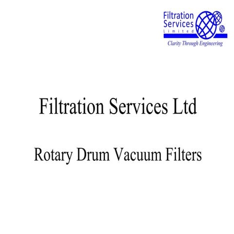Presentation on rotary drum vacuum filters