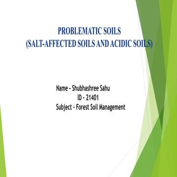 Presentation On Salt Affected Soils And Acidic Soils Pptx
