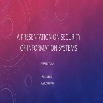  security of information systems