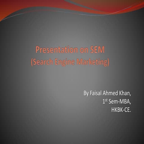 Search Engine Marketing