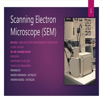 Presentation on SEM (Scanning Electron Microscope) 