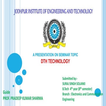 Presentation on seminar topic dth