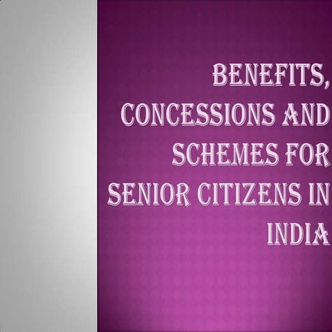 Presentation on senior  citizen