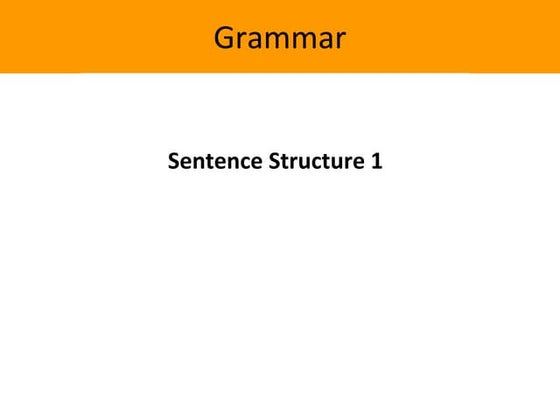 Sentence structure | PPT
