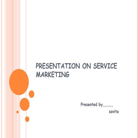 Presentation on service marketing