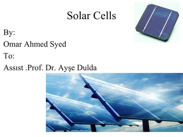 Presentation on solar cell