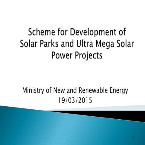 Presentation by MNRE on Solar Parks