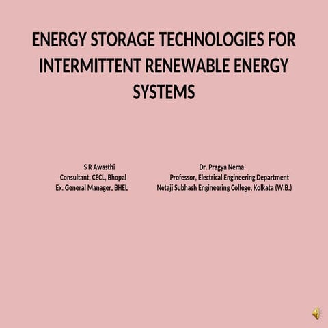 Presentation on storage energy storage system .ppt