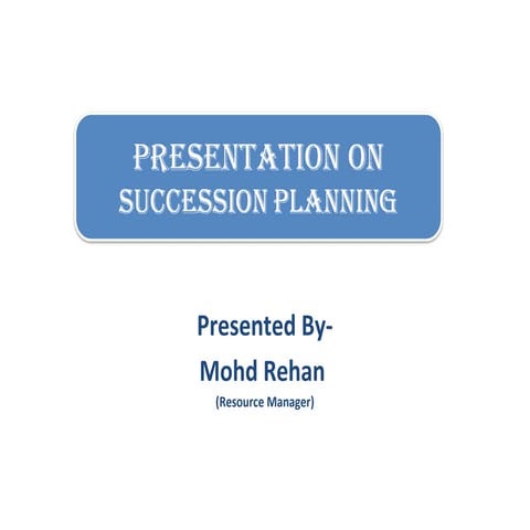 Presentation on succession planning